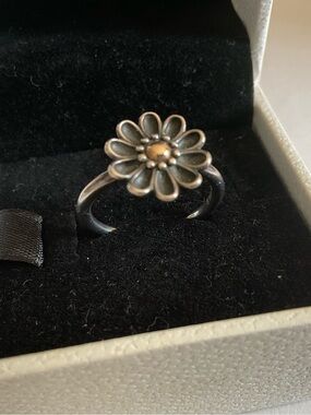 Pandora Daisy Flower Ring with 14k Gold Center